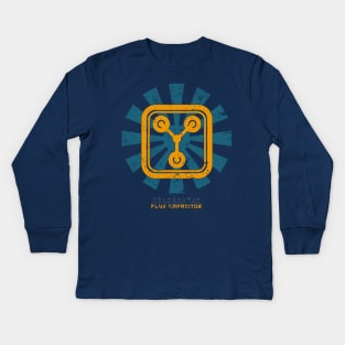 Flux Capacitor Retro Japanese Kids Long Sleeve T-Shirt